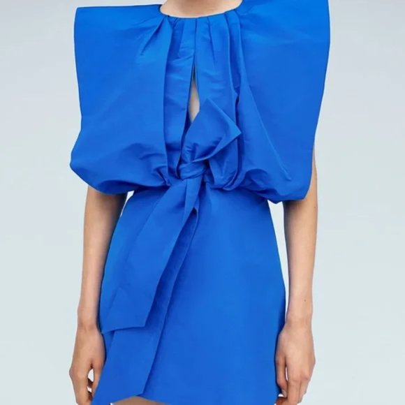 ZARA Voluminous Top Dress Bluish - Picture 8 of 13